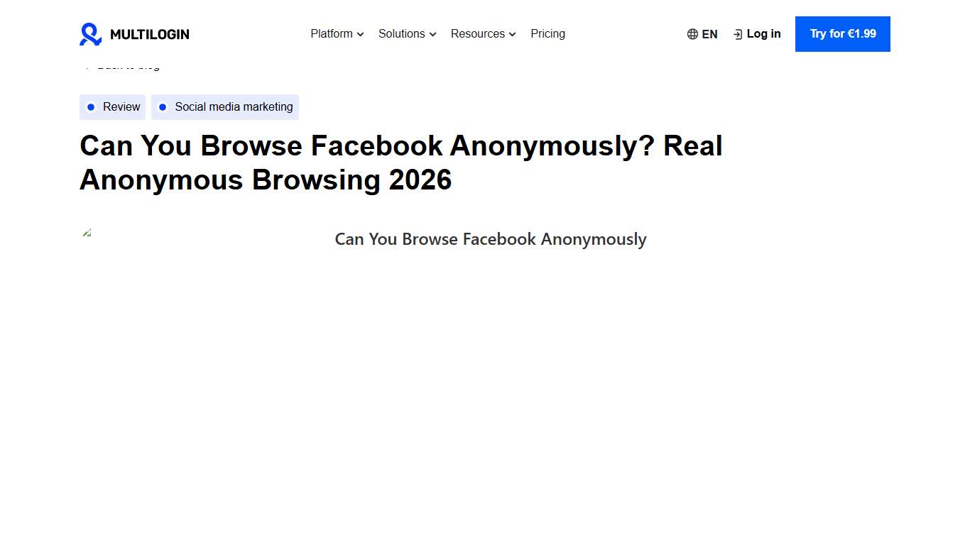 Can You Browse Facebook Anonymously in 2026?
